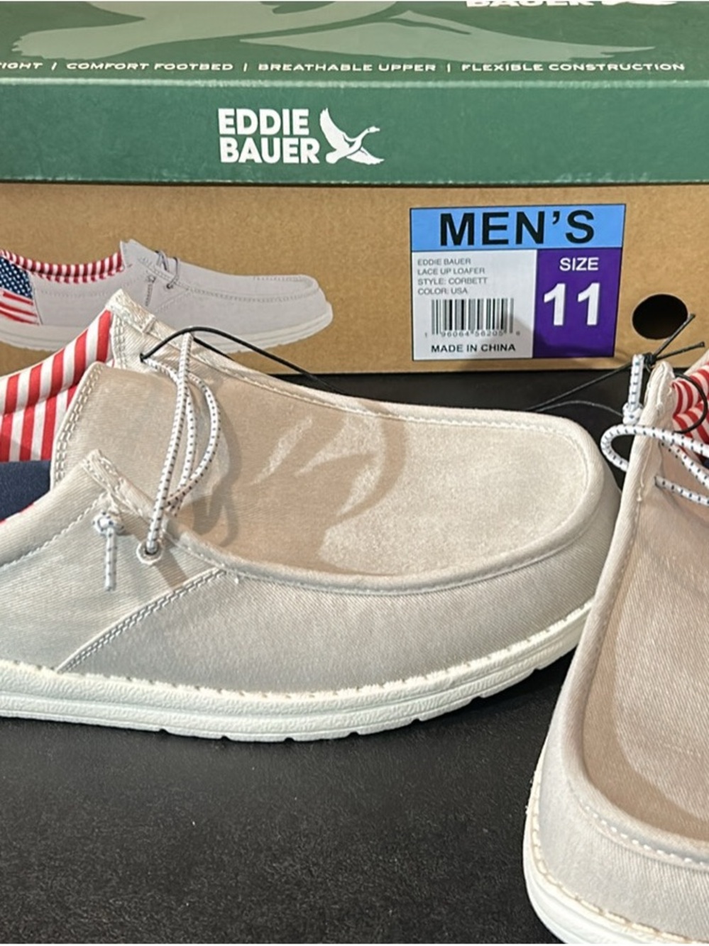 Eddie Bauer Men’s Casual Lace-Up Loafer — Beige
